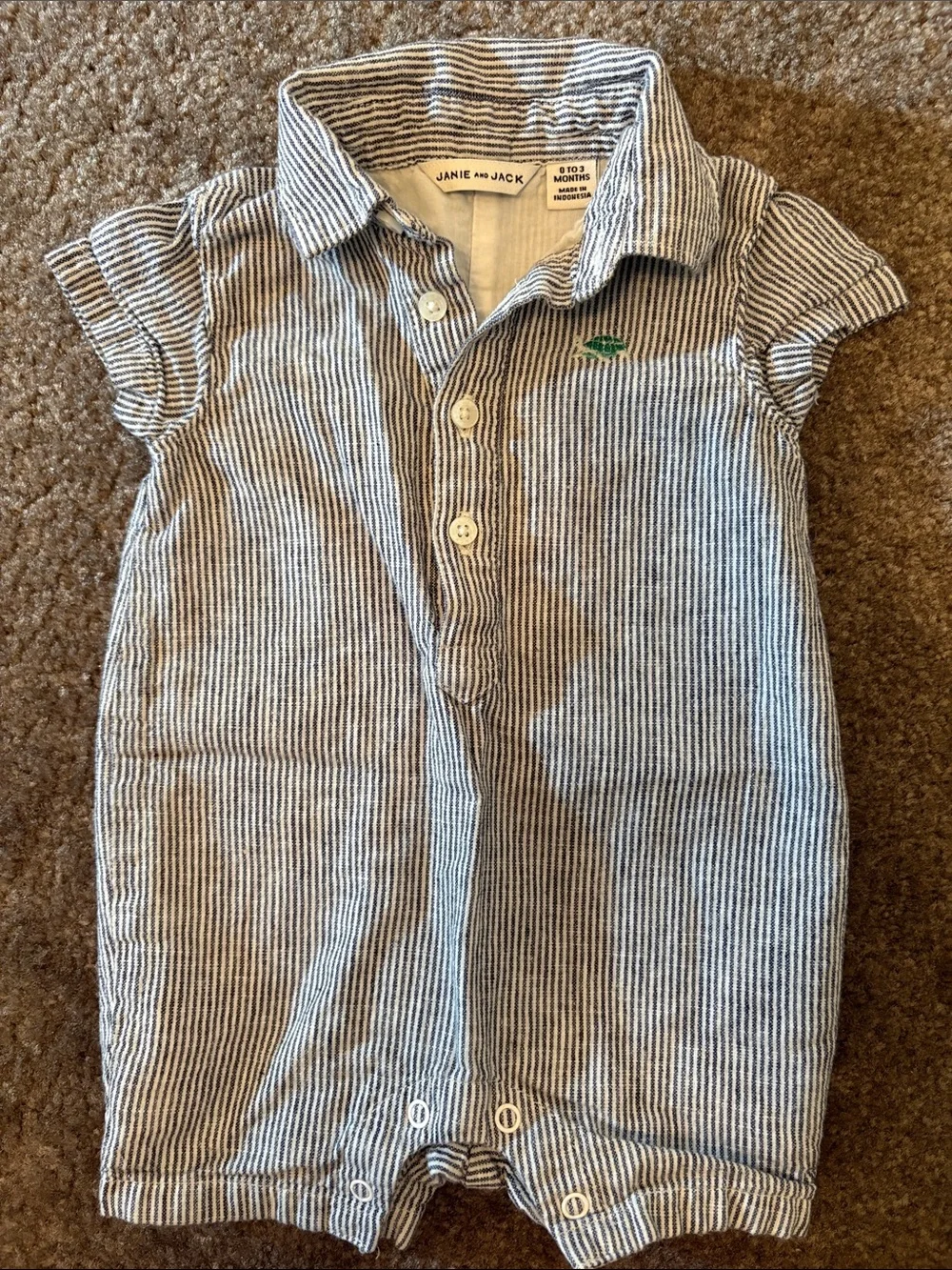 Janie and Jack infant newborn boy bundle lot 3 one piece romper outfits